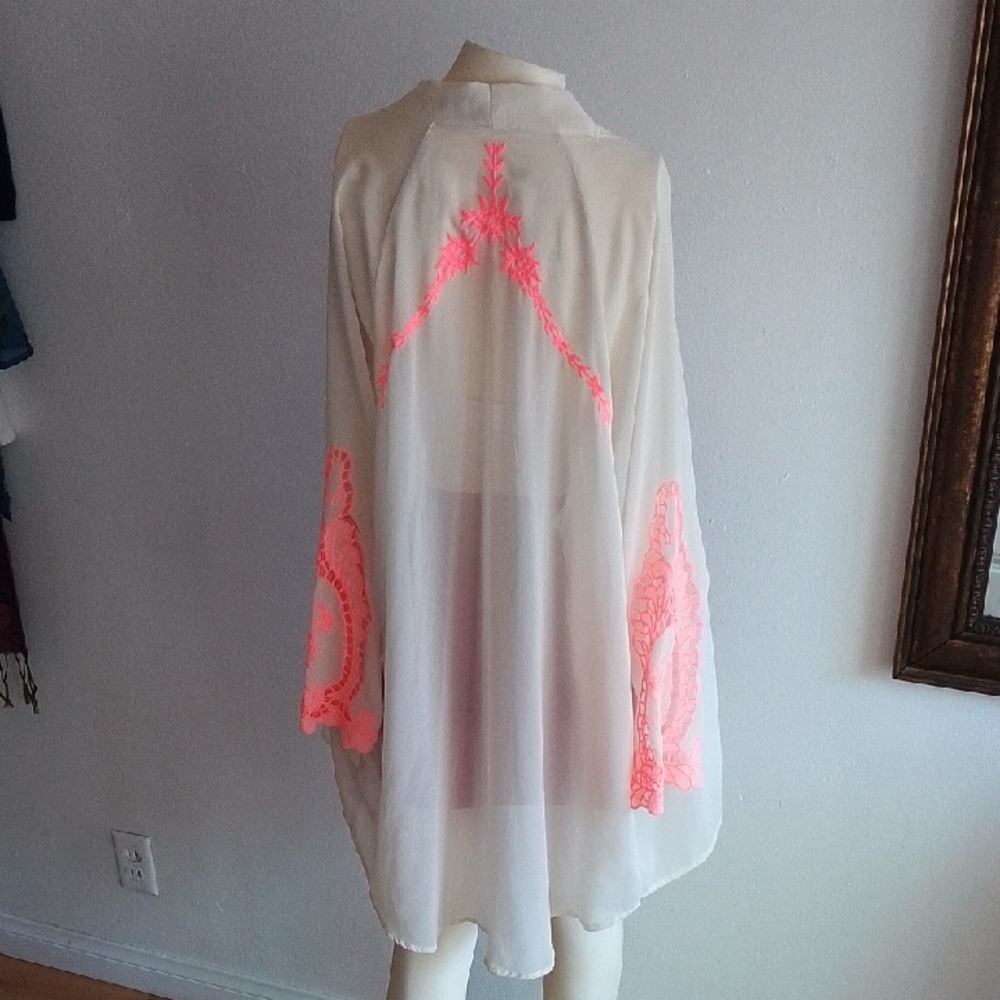 Kimono Embroidered Cover Up